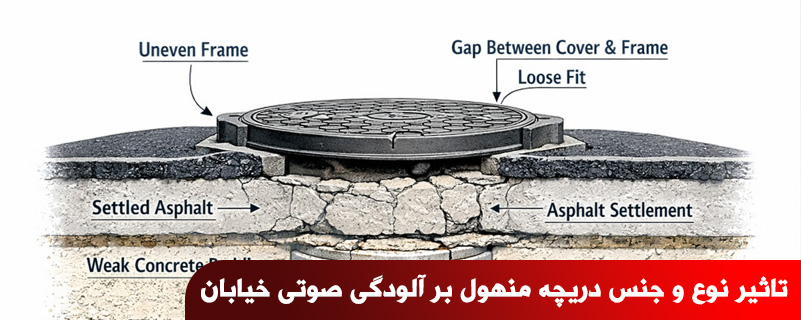 تاثیر نوع و جنس دریچه منهول بر آلودگی صوتی خیابان