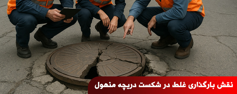 نقش بارگذاری غلط در شکست دریچه منهول