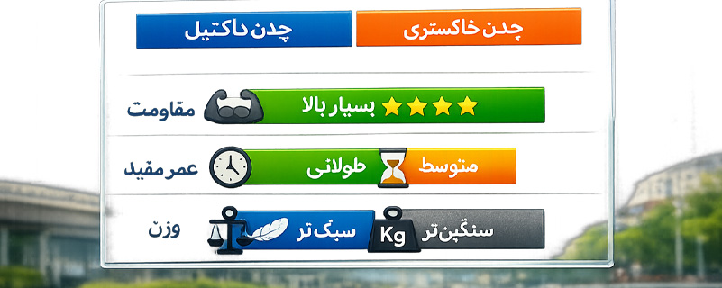 مقایسه مقاومت و دوام چدنی داکتیل و خاکستری